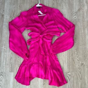 Banana republic fuchsia wrap dress